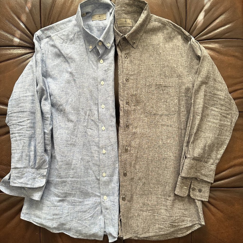 2x - JB Workshop (Nordstrom Rail Brand) Button Down Shirts (17/34-35)